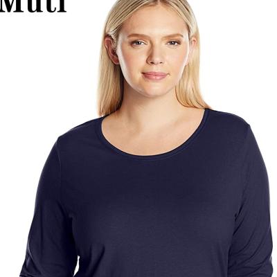 China Plus Size 2020 New Design Plus Size Women Blouse Long Sleeve Lace Up Solid Loose Casual Womens Tops And Blouses Shirts for sale