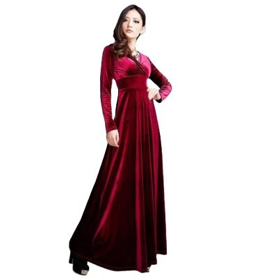 China 100% polyester/velvet 2021 modern most popular muslim women dress muslim dress turkey abaya velvet dress women long muslim dresses kaftan for sale