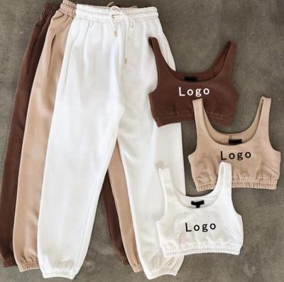 China Breathable 2021 Summer Trending Jogger Suits Matching Sets Sets For Women Clothing Crop Two Piece 2 Piece Set Womens for sale