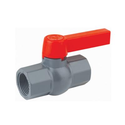 China IRRIGATION AND CONSTRUCTION PVC Custom Cheap Cock Gray Body Orange Long Handle Octagonal Ball Valve for sale