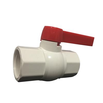 China IRRIGATION AND CONSTRUCTION UPVC 8 ​​Inch China Body Octagonal White Red Handle Manual Ball Valve Parts for sale