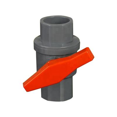 China IRRIGATION AND CONSTRUCTION China Supplier 2 Piece PVC Plastic Handle Ball Valve OEM Rubber Ball Valve Available Balls for sale