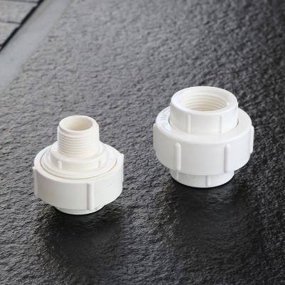 China Cold And Hot Water UPVC PVC 1/2 - 6 Inch PP Fitting Threaded Plastic Quick Connect Pipe BS Plastic Pipe Fittings Thread Fitting for sale