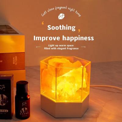 China Lovely Mistei New Style Romantic Salt Stone Cute Small Night Light For Table Rechargeable Usb Led Base Lights ABS Sleep Aromatherapy Lamp for sale