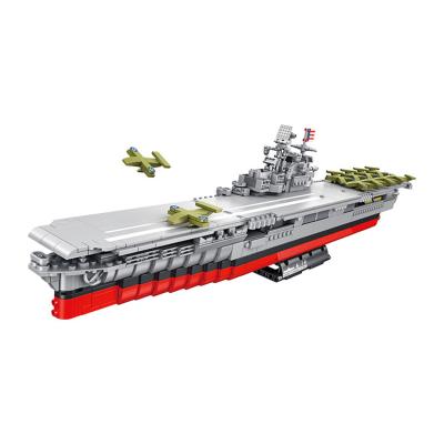 China DIY Building Brick HUAHUI 1487PCS Hot Selling 637003 Warship Building Blocks Hornet Military Aircraft Carter Toy for sale