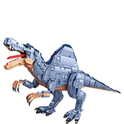 China DIY Brick HUAHUI 611008 Dinosaur 1790PCS Building Block Toy Children Learning Gift Educational Toy Spinosaurus for sale