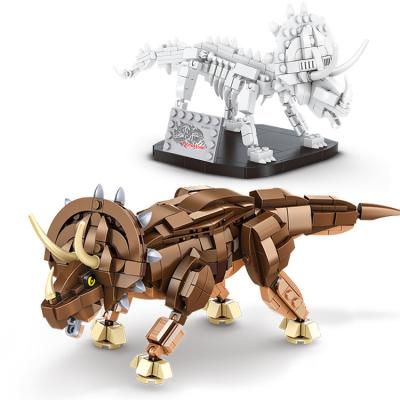 China The Triceratops and Fossil 795PCS Legos Dinosaur DIY Building Brick HUAHUI 612007 Dinosaur Building Block Set Toys for sale