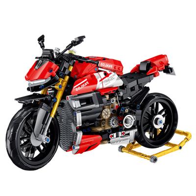 China DIY Building Block HUAHUI 672006 981pcs Motorcycle Building Block Motorcycle Building Blocks For Kids Toys for sale