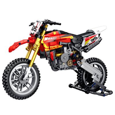 China DIY Brick HUAHUI 672005 Motorcycle 735pcs Motorcycle Model Building Block Plastic Bricks Children's Toys for sale