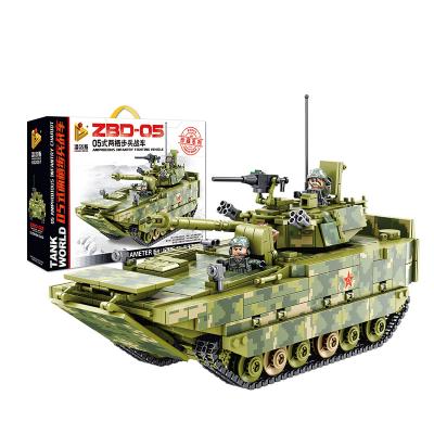 China DIY Brick HUAHUI 632007 ZBD- 5AM Building Military Tank Building Block Diy Collection Infantry Fighting Vehicle Bricks Set For Kids for sale