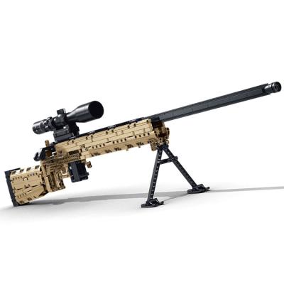 China DIY Brick HUAHUI 670002 AWM Sniper Rifle 1086pcs Building Block Toys Kids Firearm Military Model Building Brick Toys for sale