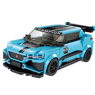 China DIY Brick 306pcs Building Block Bricks Toys Racing Car ABS Plastic Light Blue Educational Building Bricks for sale