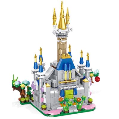 China DIY Building Brick HUAHUI Brick Princess Castle Building Block Set Plastic Block Toys DIY Toy Educational Block Gift Set For Girls for sale