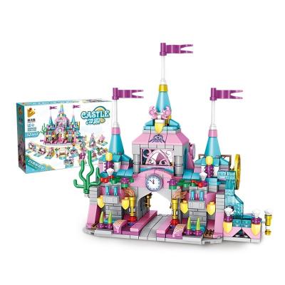 China DIY Building Brick HUAHUI Princess Castles Educational Stem Christmas Gift Toys For Children Building Block Toys for sale