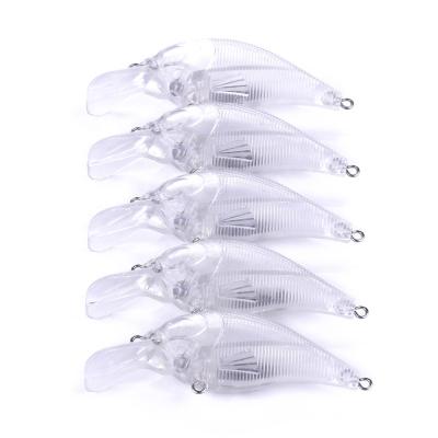 China ABS White 10.2g Hard Plastic Lures 7.5cm Unpainted Hard Plastic Minnow Lure Fishing Lure Empty Body for sale