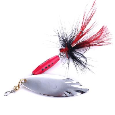 China ABS Luya Lure Artificial Spinning Sequin Fishing Lure 7CM-8.4G-4 Tied Hair Sequin Blood Tank Hook for sale