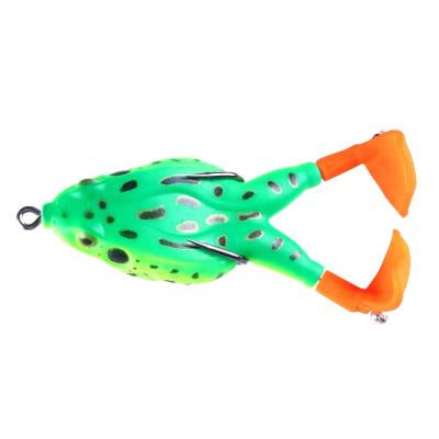 China ABS Plastic hengjia Smart Frog Soft Bait Fishing Lures Spinner Bass Bait Frog 9cm Double 12g Hook Fishing Gear for sale