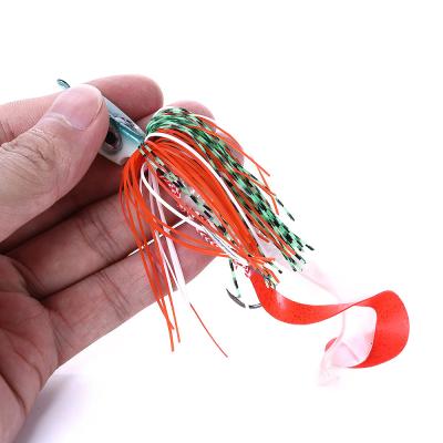 China ABS Plastic Lure Factory Metal Jig 20g Fishing Bait Skirt And Soft Lure Tail Saltwater Fishing Lure for sale