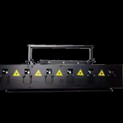 China Hot Sale DJ Laser Bar 6 Heads RGB3watt With 20k Scanner With DMX 126CHS And ILDA Function Control for sale