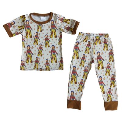 China 2022 New Arrival RTS Soft Cartoon Pajamas Wholesale No MOQ Toddler Clothes Baby Clothes Girls Kids Clothes for sale