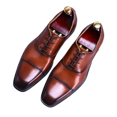 China 2021 Hot Selling Elegant Style Business Full Genuine Leather Breathable Good Quality Formal Men Dress Oxford Shoes for sale