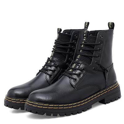 China New Design Durable High Quality For Daily Boots Genuine Leather Men's Black Sable Lace Up Shoes Women Boots for sale