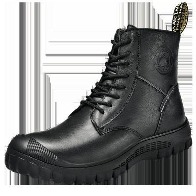 China Breathable English Wind High Top Martin Boots Men's Anti-slippery Tide Joker Boots Men Genuine Leather Outdoor Machining Shoes for sale