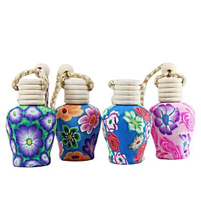 China Cheap Recycable 10ml Empty Perfume Car Bottle Air Freshener Hanging Wooden Cap for sale