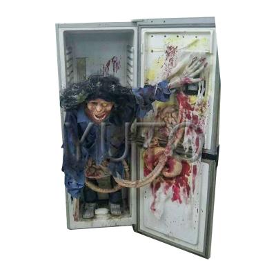 China Plastic Haunted House Props Scary Monster Ghost Controllable Fridge and Ghost Equipment for Halloween for sale