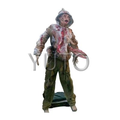 China Hot Popular Horror Mummy No.2 Plastic Zombie For Haunted House Decoration Halloween Animated Props for sale