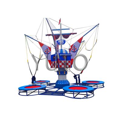 China Factory Price Amusement Park Sailing Warrior|Outdoor Theme Park Kids Trampoline& Bungee Jumping Amusement Equipment For Sale 7.5M for sale