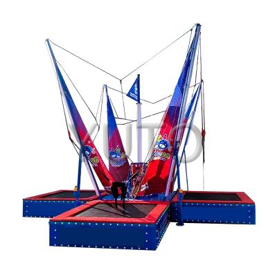 China Factory Price Four People Bungee Jumping|Outdoor Theme Park Kids Trampoline& Bungee Jumping Amusement Equipment For Sale 7.5M for sale