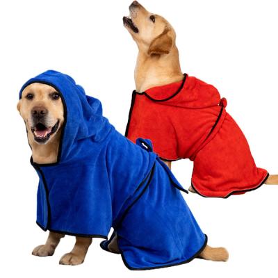 China Super Absorbent Microfiber Dog Bathrobe Sustainably Quick-Drying Bathrobe Towel For Dogs And Cats for sale