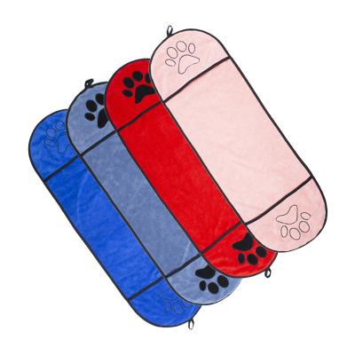 China Viable Custom Logo Microfiber Dog Towels Quick Microfiber Pet Drying Super Soft Towel For Dogs for sale