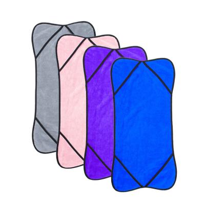 China Thicker Larger Microfiber Soft Absorbent Towel Sustainable Pet Towel Pet Bath Towel Cleaning Pet Shop Towel for sale