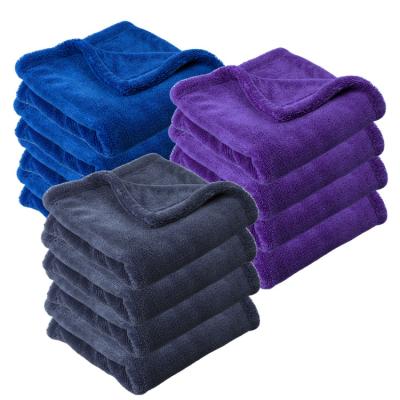 China Customization QUICK DRY Products Dual Sides 1200gsm Microfiber Twisted Towel Car Drying Towel for sale