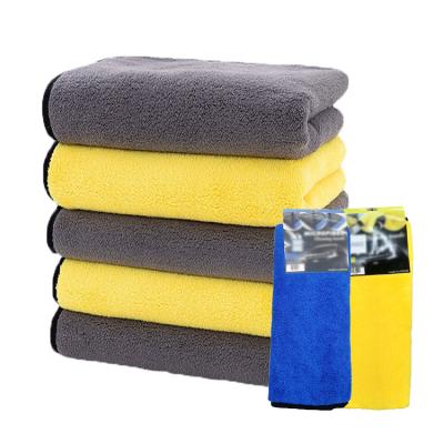 China Custom Logo QUICK DRY Thick Car Wash Towel Super Detailing Microfiber Super Absorbent Towel For Car Washing for sale