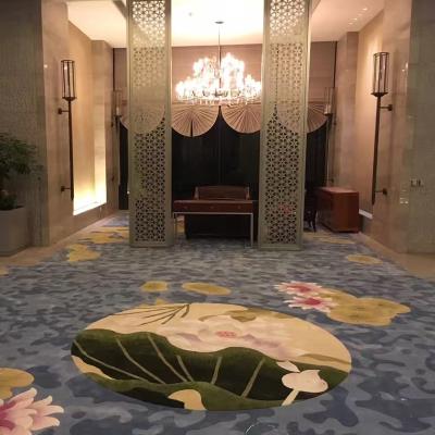 China Modern Contemporary Design Hand Tufted Custom Chinese Silk Wool Blanket Blankets Hotel Handmade Carpet for sale