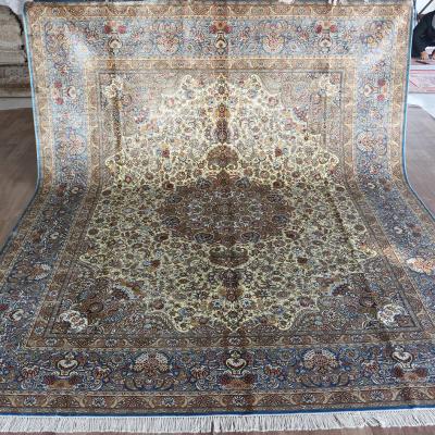 China Persian / Turkish Henan Bosi 8'x10' Handmade Silk Persian Carpet Home Decoration Customized Silk Carpet for sale