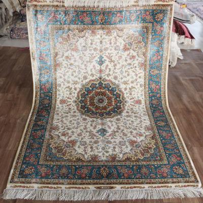 China Persian/Turkish Henan Bosi 4'x6 New Persian Silk Rug Handmade Cheap Prices Modern Chinese Silk Carpet for sale