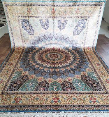 China Henan CLASSIC Bosi 6'x9' Factory Supply Egypt Pure Hand Made Silk Carpet Persian Silk Rug Made in Nanyang for sale