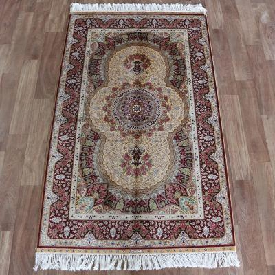 China 3'x5' Persian / Turkish Persian Design Hand Knotted Rugs Wholesale Price Small Room Silk Rug for sale