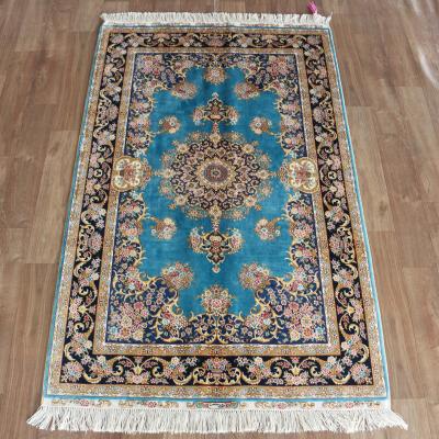 China Henan Outdoor Bosi 3' American Berber Handknotted Persain Silk Blanket x5 100% Vase Silk for sale