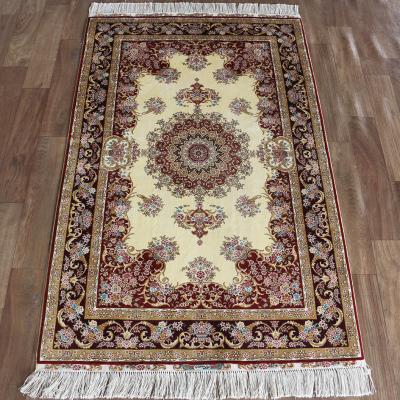 China Henan Bosi Silk Carpet 3' x5 Design Silk Persian Handmade Silk Blanket Turkey Nice Chinese Silk Rugs For Sale for sale