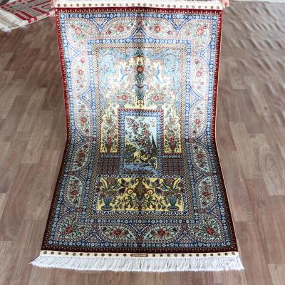 China Henan Bosi Silk Rug 3' x5 Vintage Turkish Hereke Blanket Handmade Persian Silk Rugs for sale