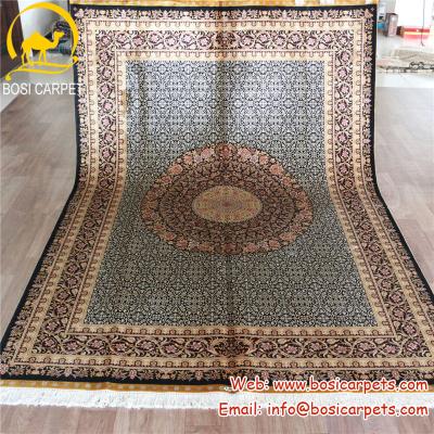 China Single Henan Bosi 5.5' x8 Handmade Turkish Silk Rug Cheap Factory Price Hand Knotted Persian Silk Rug for sale