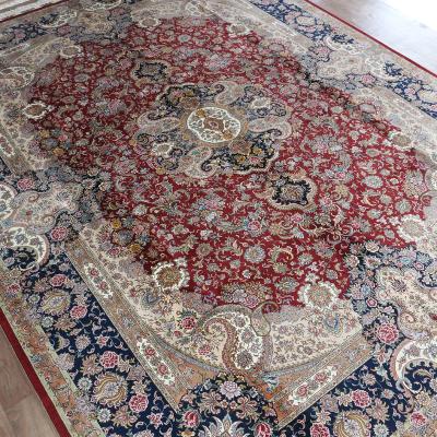 China Henan Bosi silk rug 9' x12x12'' x12'' x12'' pure handmade Persian silk handknotted silk Arab sector rugs persian silk rug red for sale