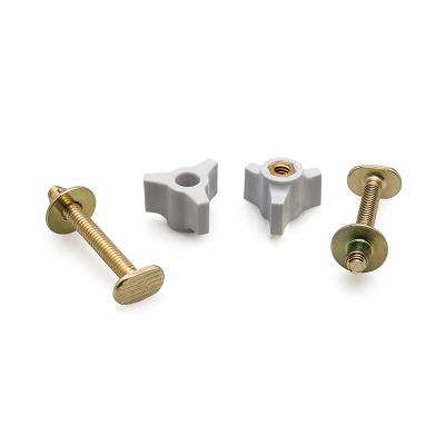 China Install Toilet To Floor Brass Toilet Floor Installation Screw Bolt Set For Toilet Base for sale