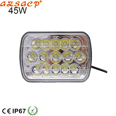 China Super Bright 7inch 45w PC Led Work Light IP67 Led Auto Light Truck Led Tail Light for sale