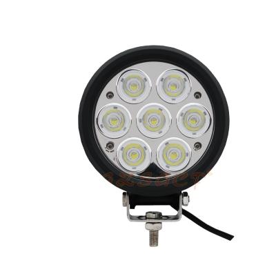 China Super Bright PC Offroad 4x4 24v 12v 6inch 70w Round Led Work Light For Car for sale